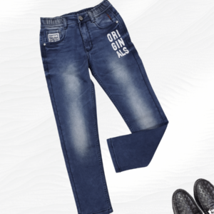 Amazing Design of Denim Jeans with Ribbed Waist For Comfort and Smart Wash and Prints