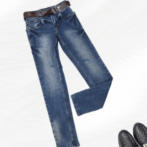 Boys jeans with wash in shade of blue