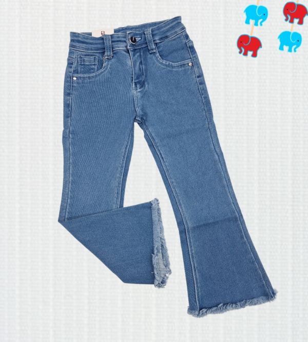 Denim Jeans For Girls in Carbon Blue Color