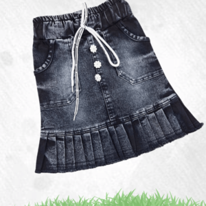 Denim Skirt in Shade of Black